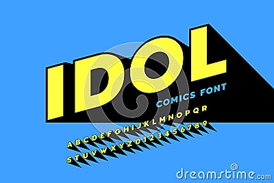 Comics style font design Vector Illustration