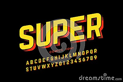 Comics style font Vector Illustration