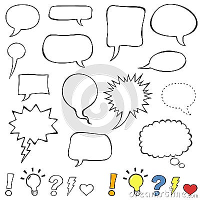 Comics style speech bubbles Vector Illustration