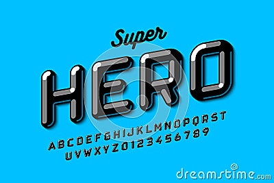 Comics Super Hero style font Vector Illustration