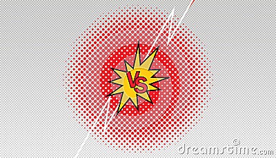 Comics vs frame. Versus lightning ray border, comic fighting duel and fight confrontation logo. Vs battle challenge, sports team Vector Illustration