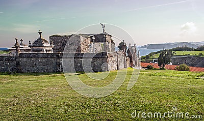 Comillas Cemetery Stock Photo