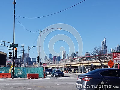 Coming off the rails, chicago Editorial Stock Photo