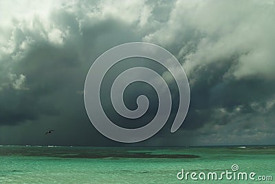 Coming sea storm, hurricane. Stock Photo