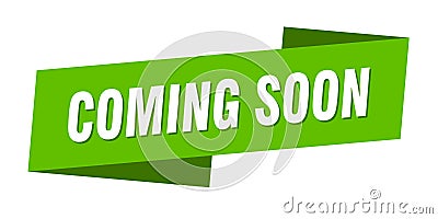 coming soon banner template. coming soon ribbon label. Vector Illustration