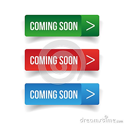 Coming soon button vector Vector Illustration