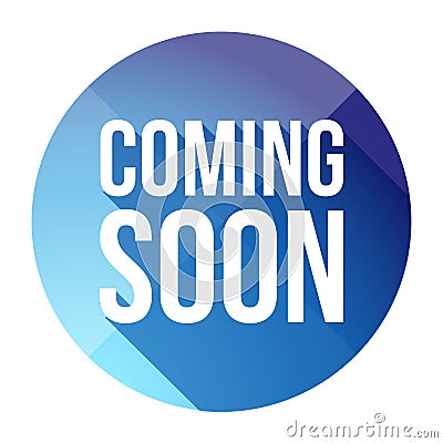 Coming Soon colorful button Vector Illustration