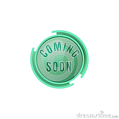 Coming soon green vector board sign illustration Vector Illustration