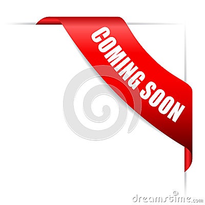 Coming soon ribbon Vector Illustration