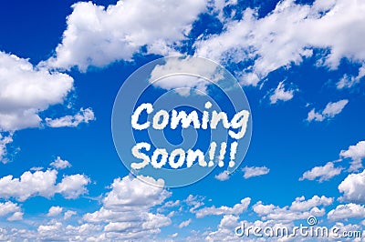 Coming soon Stock Photo