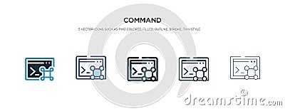 Command icon in different style vector illustration. two colored and black command vector icons designed in filled, outline, line Vector Illustration