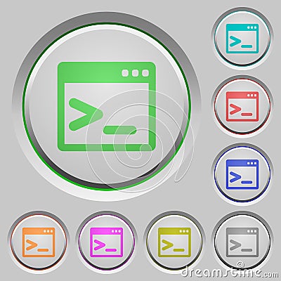 Command prompt push buttons Stock Photo