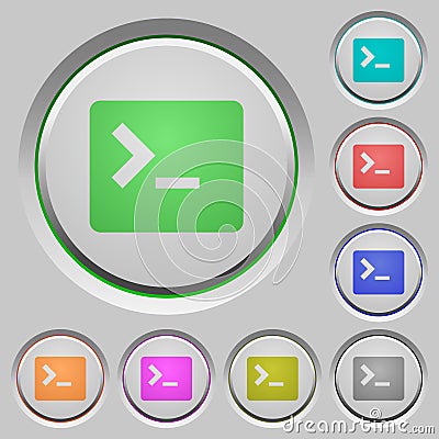Command terminal push buttons Vector Illustration