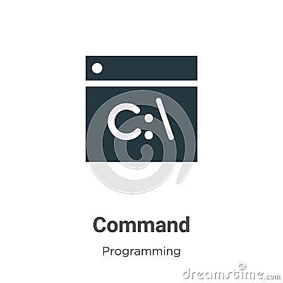 Command vector icon on white background. Flat vector command icon symbol sign from modern programming collection for mobile Vector Illustration