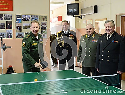 The commander-in-chief of the internal troops of the Ministry of Internal Affairs of Russia, General of the Army Viktor Zolotov, p Editorial Stock Photo