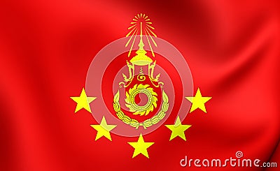 Commander-in-Chief of the Royal Thai Army Flag Stock Photo