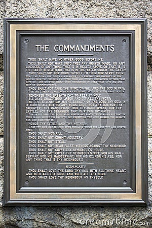 The Commandments Stock Photo