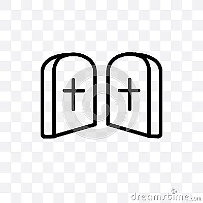 Commandments vector linear icon isolated on transparent background, Commandments transparency concept can be used for web and mobi Vector Illustration