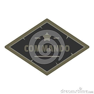 Commando icon logo, flat style Vector Illustration