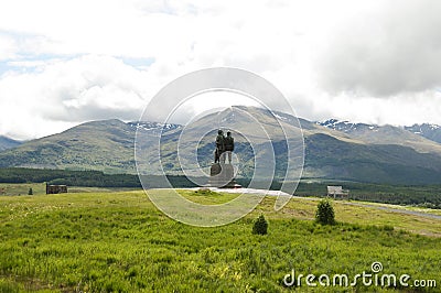 Commando Memorial, Highlands - Scotland Editorial Stock Photo