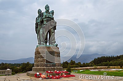 Commando Memorial, Scotland Editorial Stock Photo