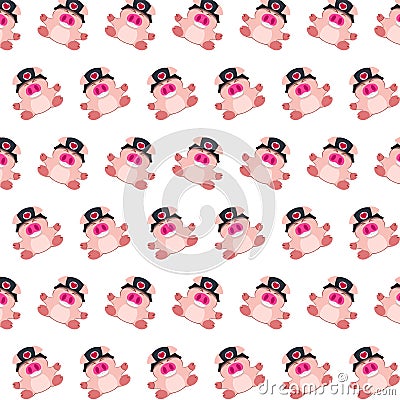 Commando piggy - sticker pattern 10 Stock Photo