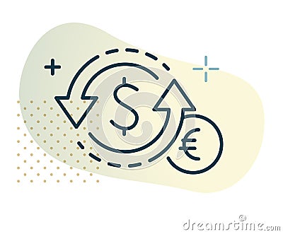 Commecial Negotiation - Currency Exchange - Icon Stock Photo
