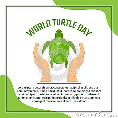 World turtle day campaign Vector Illustration