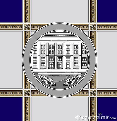 Commemorative medal architecture Stock Photo