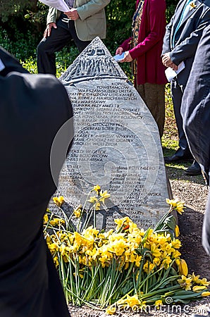 Mordechai Anielewicz memorial Editorial Stock Photo