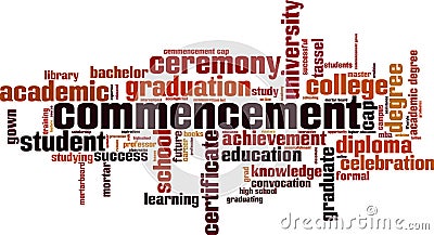 Commencement word cloud Vector Illustration