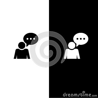 Comment conversation icon isolated on cyan blue round button abstract illustration Vector Illustration