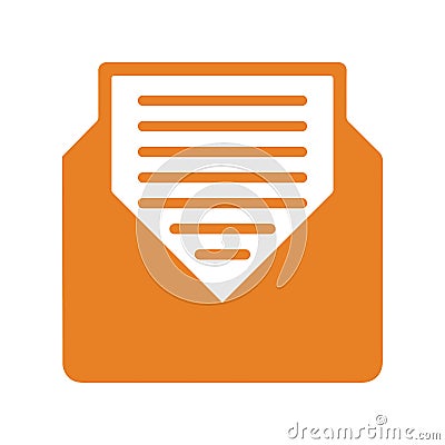 Comment, feedback, message icon. Orange vector design Vector Illustration