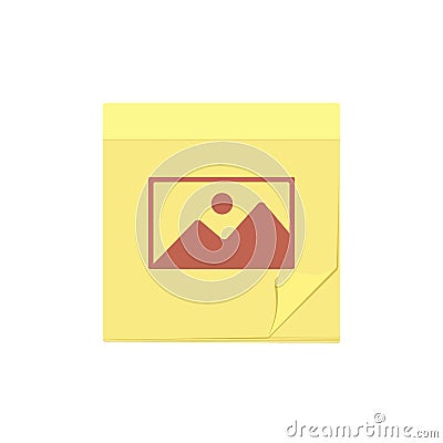 Comment image message note picture task icon Vector Illustration