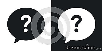 Comment question icon set. faq vector symbol. question and answer pictogram. inquire bubble. ask or request sign. frequently asked Vector Illustration