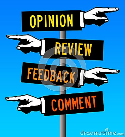 comments and feedback Stock Photo