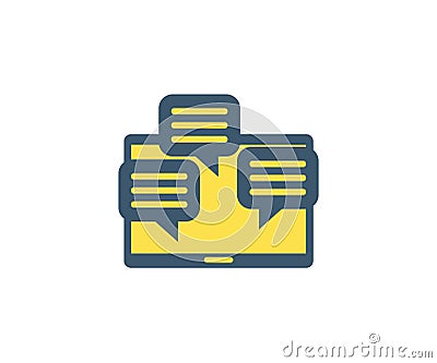 Comments icon. Vector illustration in flat minimalist style Vector Illustration