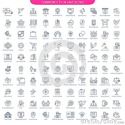 Commerce And Shopping big set Vector Illustration