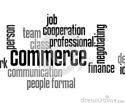 Commerce Tags Cloud Stock Photo