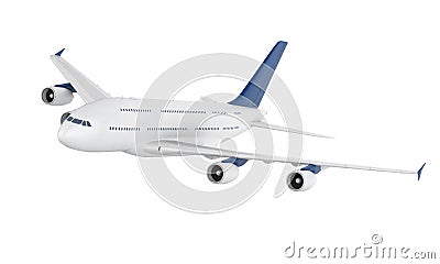 Commercial Aircraft Isolated Stock Photo