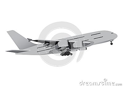 Commercial Aircraft Vector Illustration