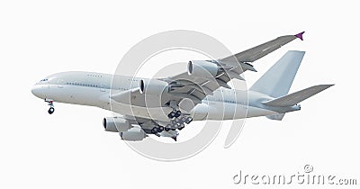 Commercial airplane isolated on white background with path Stock Photo