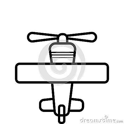 Commercial Airplane jet Mini icon vector Vector Illustration