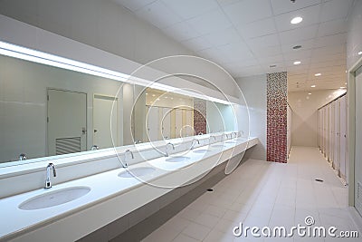 Commercial bathroom Stock Photo