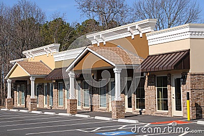 Commercial Building with Office and Retail Space Stock Photo