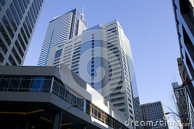 Commercial buildings in downtown Seattle Stock Photo