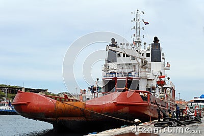 Commercial cargo ship Editorial Stock Photo