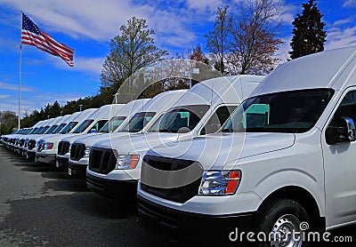 Commercial Vans Stock Photo