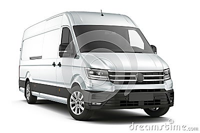 Commercial cargo van isolated on white Stock Photo