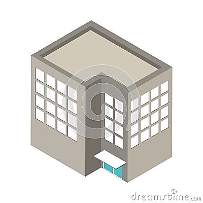 commercial city building Vector Illustration